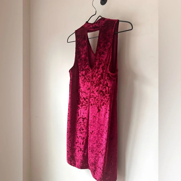 Altar’d State Burgundy Crushed Velvet Dress - Size Large - Like New Condition - Picture 6 of 11